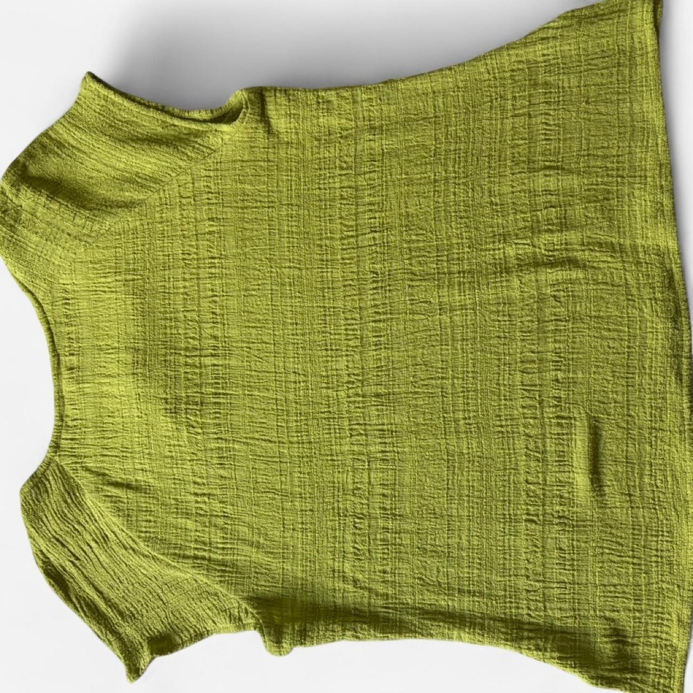 Christopher and Banks women's Blouse Short Sleeve Sz. L 100" cotton NWT - Picture 2 of 7